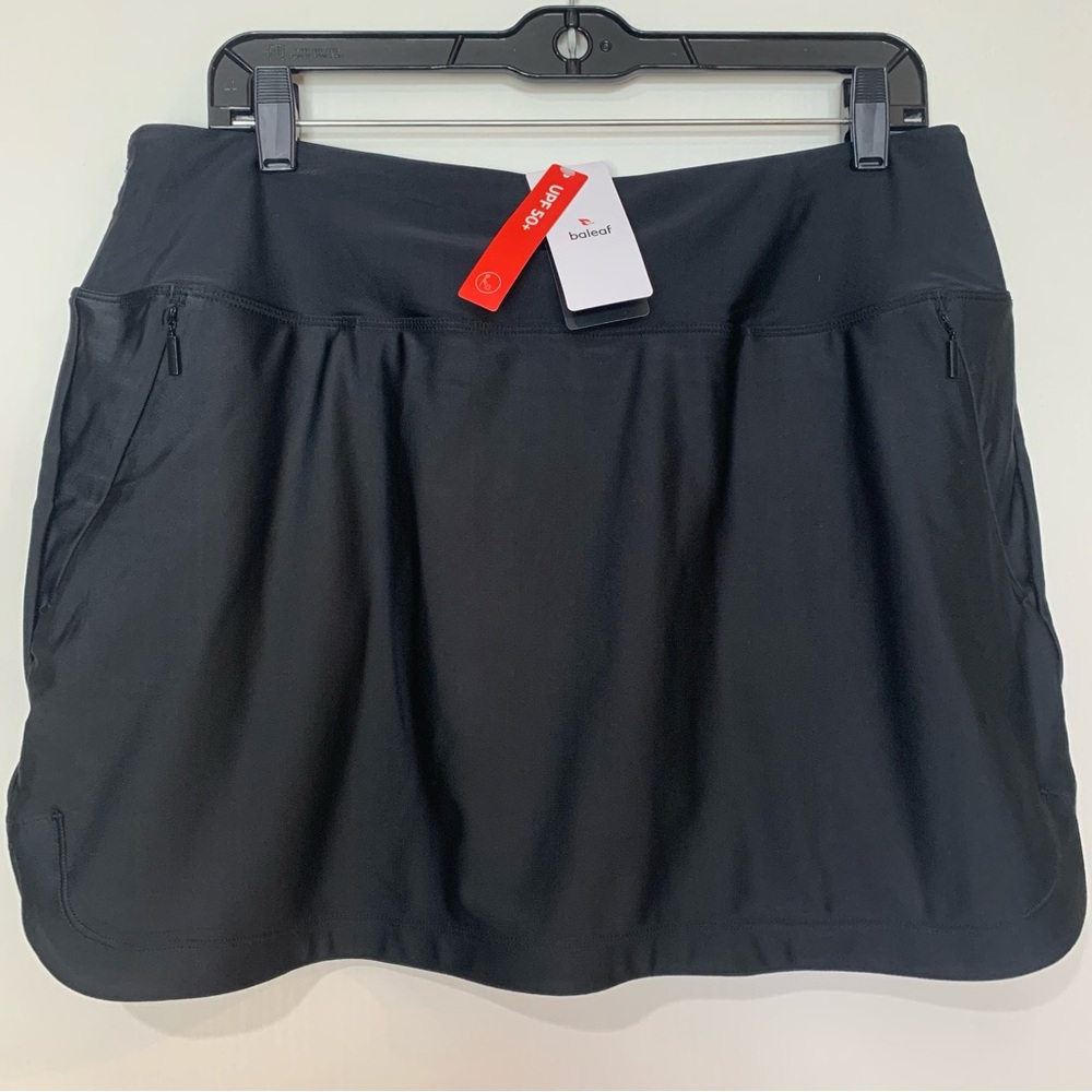 BAYLEAF NWT XL Black Athletic Skort with Zippered Pockets